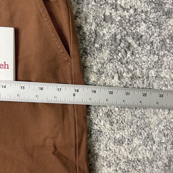 Sun-deh Pants Womens 4 Brown Jaden Epicurean Organic Cotton Straight Leg Casual - Picture 5 of 9